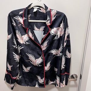 H&M Silk Like Button Down Blouse